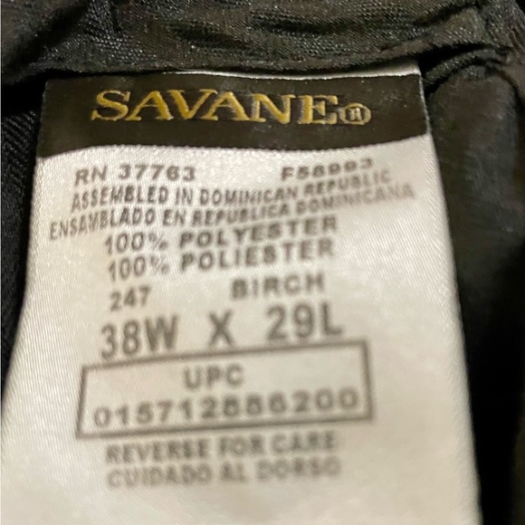 Savane Men’s Dress pants EUC 38/29 - Picture 4 of 9